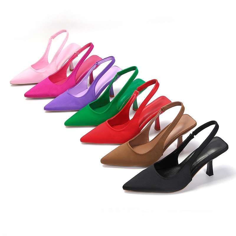 Women'S Shoes Kitten Heels - Summer Women Heels Sandals Red Pointed