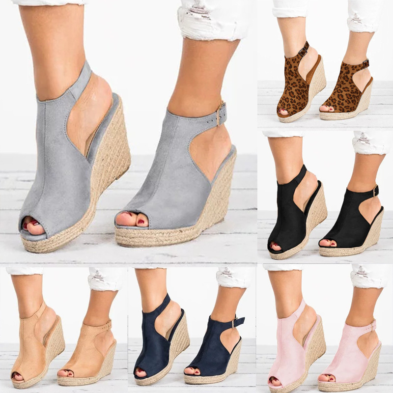 Heeled Sandals for Women Summe - огляд і ціна Espadrille Wedge Shoes