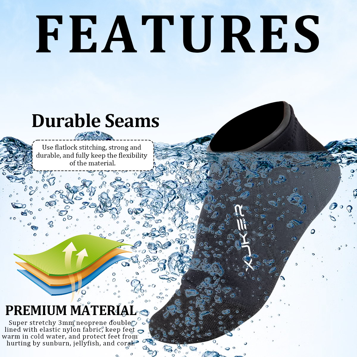 Men's Women's 3mm Neoprene Soc - огляд і ціна Women'S Shoes For Neuropathy