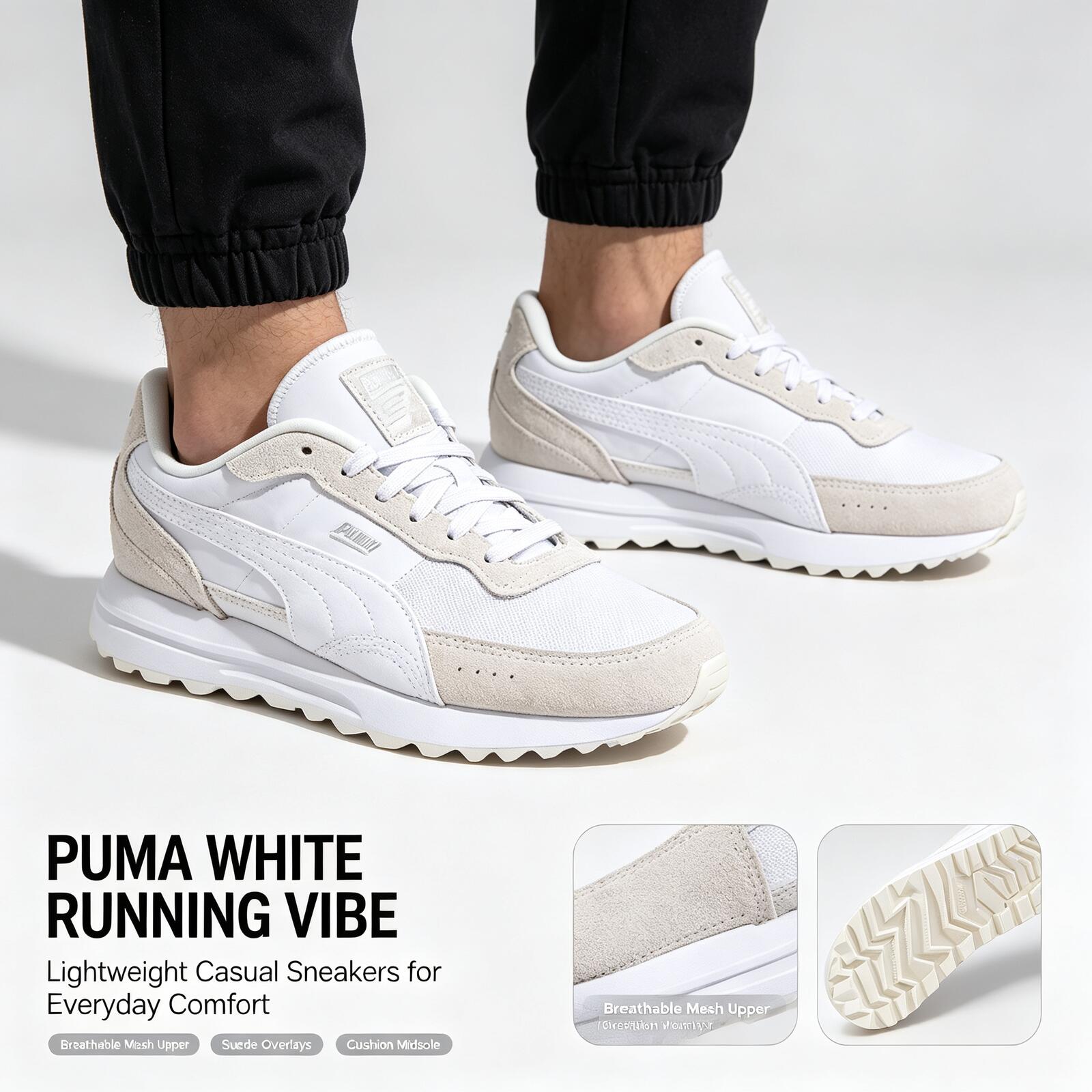 New Hot Puma White Lightweight - огляд і ціна Women Shoes Puma