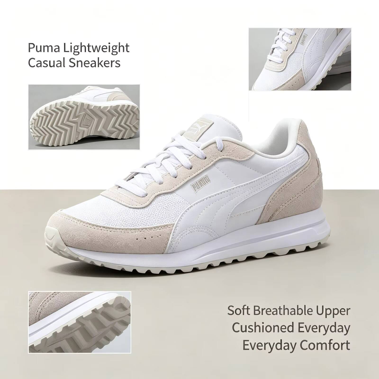 New Hot Puma White Lightweight - огляд і ціна Women Shoes Puma