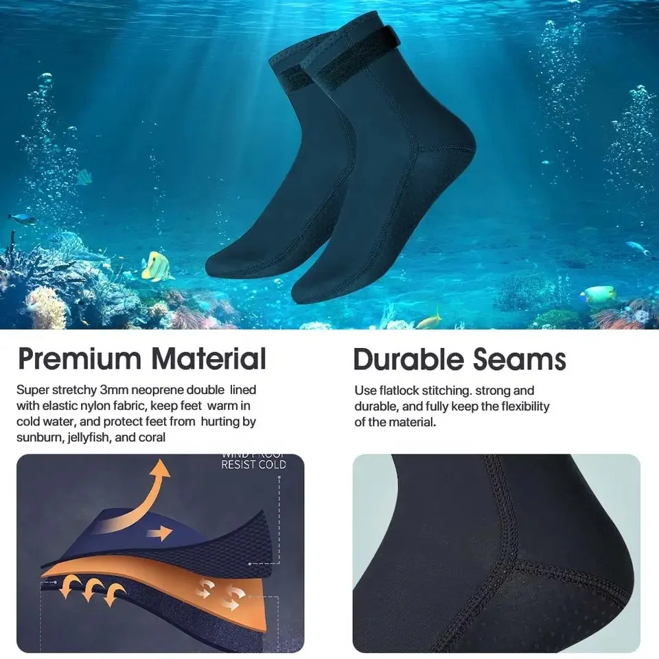 Neoprene Diving Socks 3mm Wets - огляд і ціна Women'S Shoes For Neuropathy