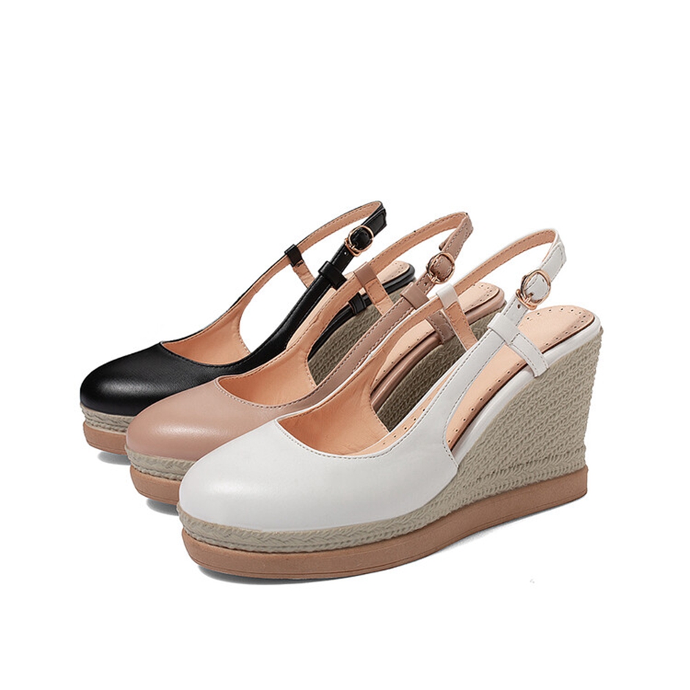 Women's T‑Strap Wedge Sandals  - огляд і ціна Espadrille Wedge Shoes