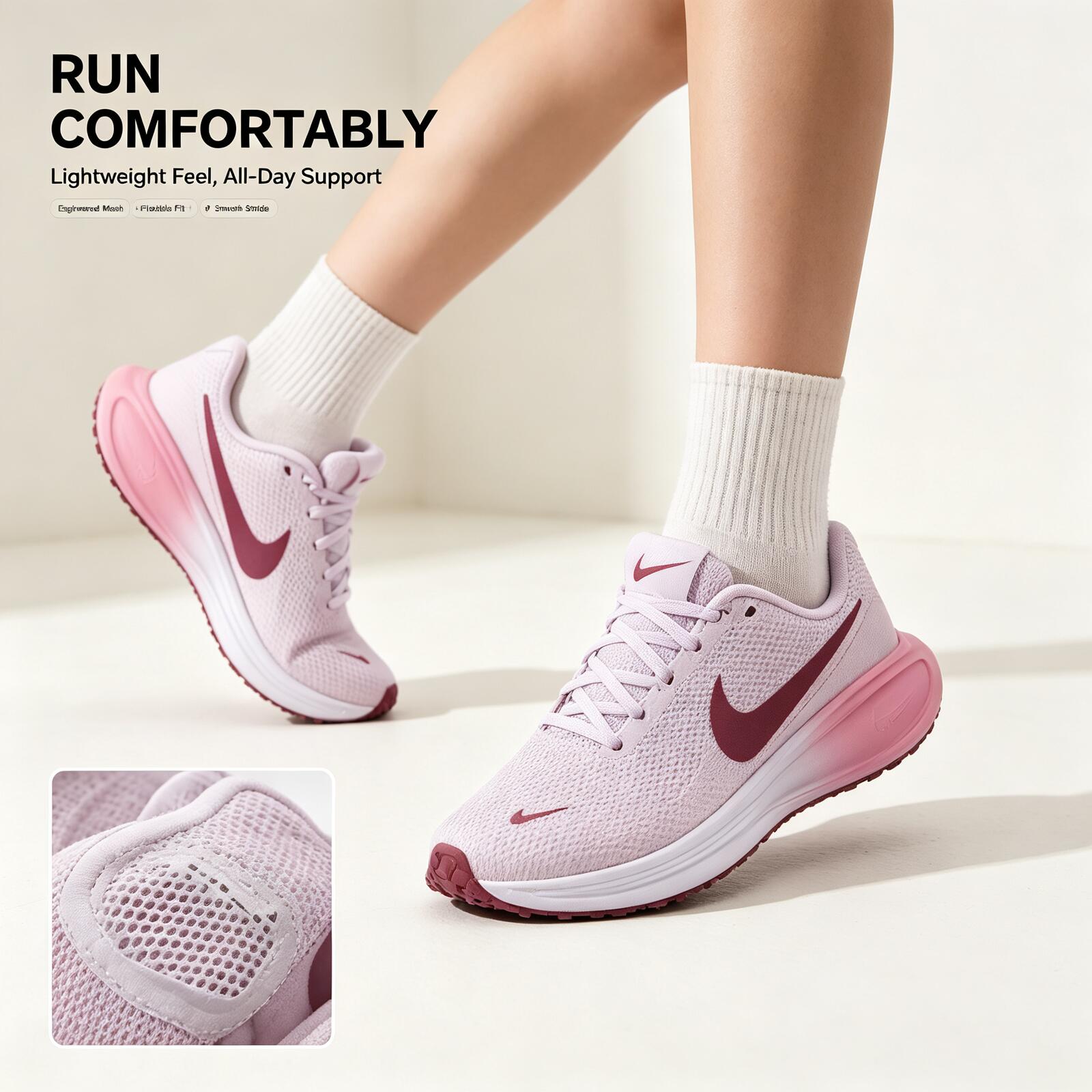 Nike Women Pink Running Shoes  - огляд і ціна Women Shoes Nike