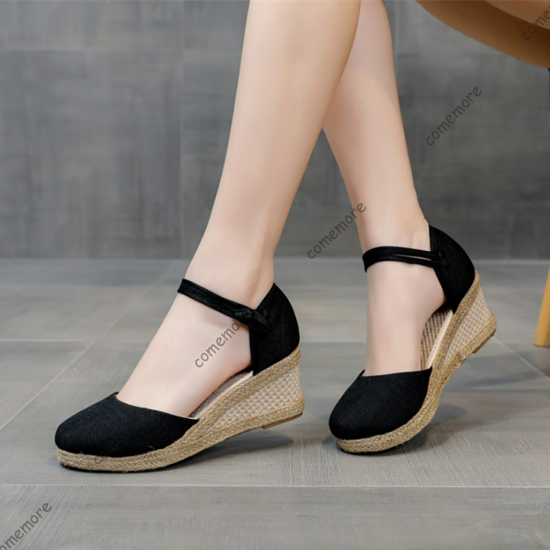 Comemore Sandals High Heel Sum - огляд і ціна Espadrille Wedge Shoes