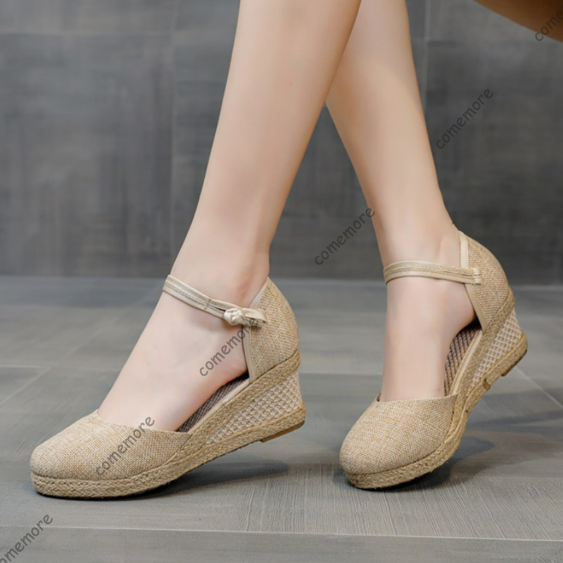 Comemore Sandals High Heel Sum - огляд і ціна Espadrille Wedge Shoes