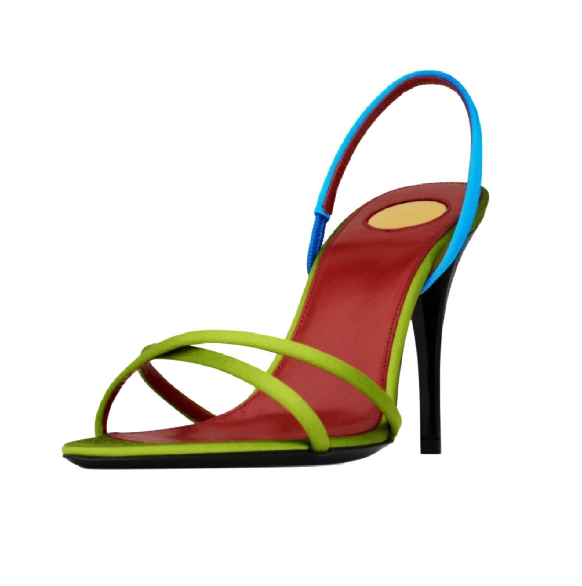 Women's Color Block Satin Cris - огляд і ціна Platform Mule Heel
