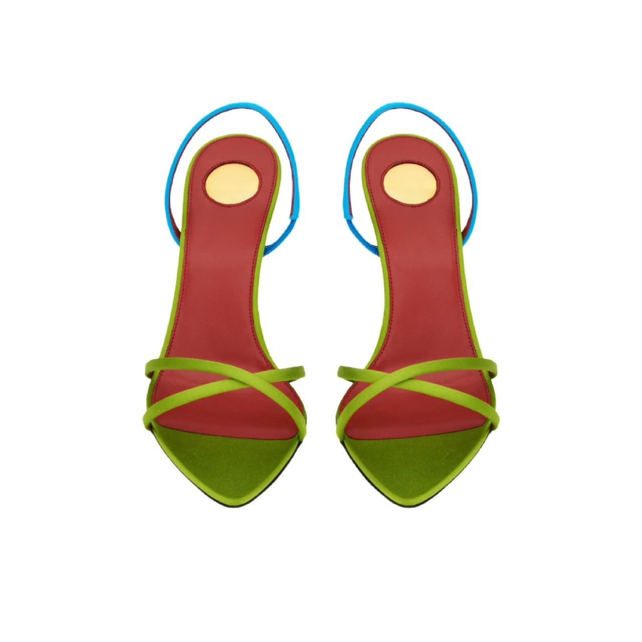 Women's Color Block Satin Cris - огляд і ціна Platform Mule Heel