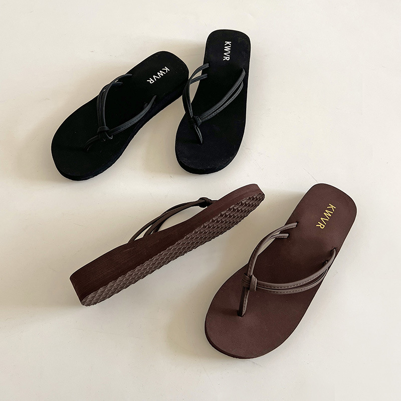 Women Brown Flip Flops Summer  - огляд і ціна Women'S Shoes Kitten Heels