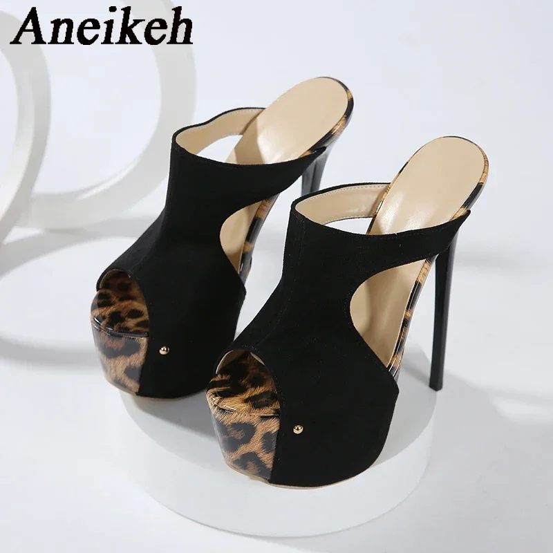 Aneikeh Summer Extreme Platfor - огляд і ціна Leopard Print Heels