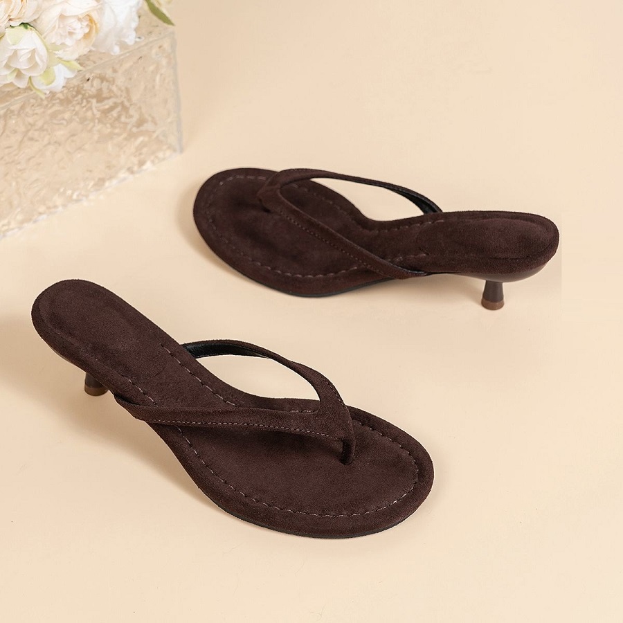 New Faux Suede Heeled Thong Sa - огляд і ціна Women'S Shoes Kitten Heels
