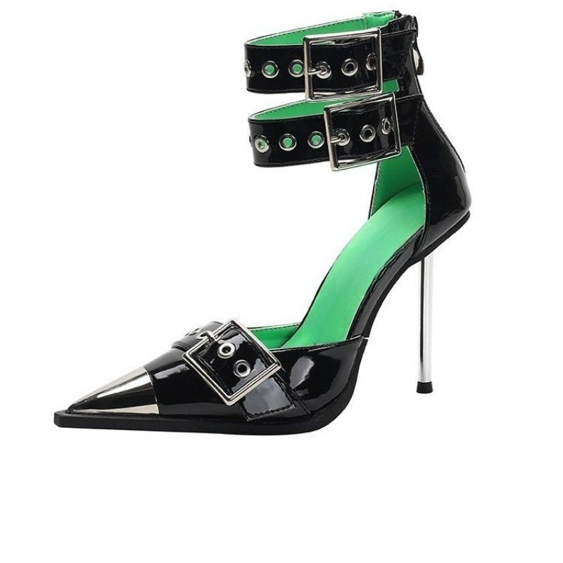 Super High Heel Metal Pointed  - огляд і ціна Platform Mule Heel