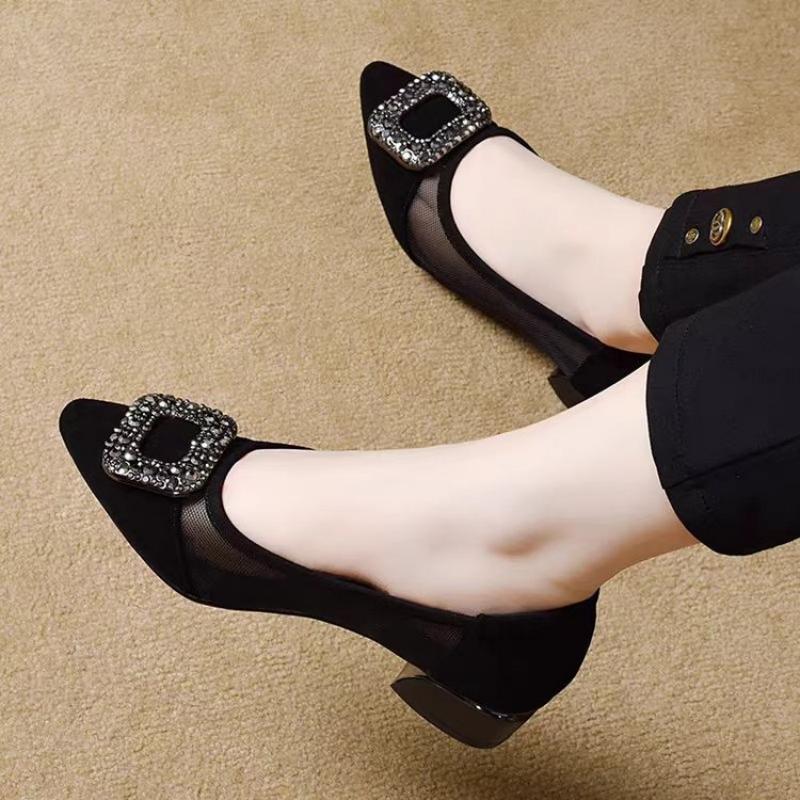 Elegant Pointed Toe Mesh Block - огляд і ціна Women Shoes Model